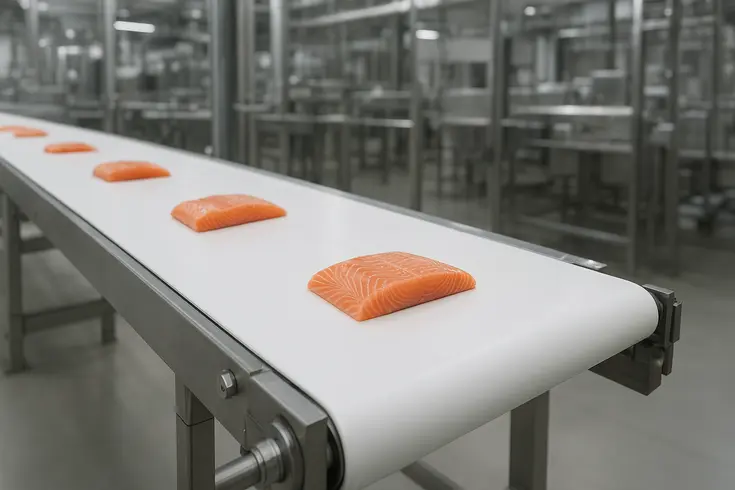 bandas transportadoras alimentaria — detalle técnico