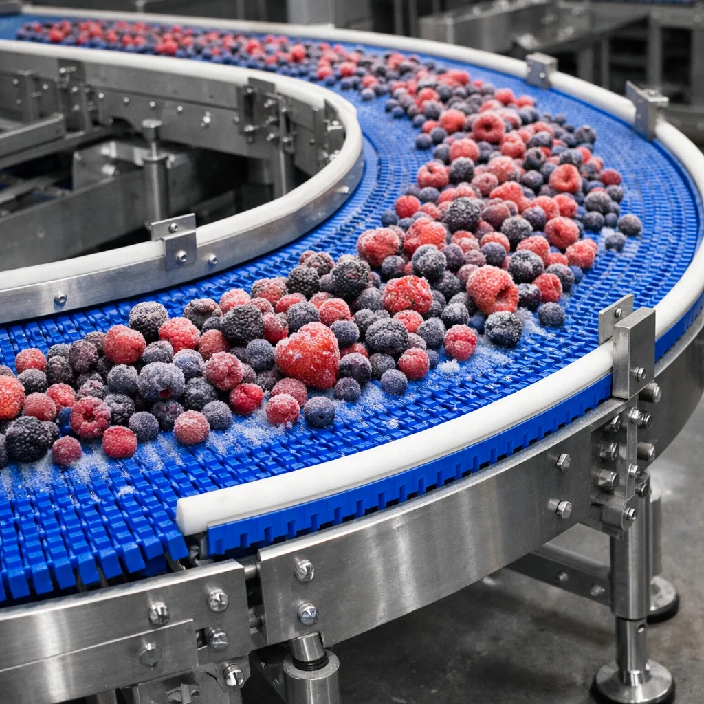 Cintas transportadoras modulares para industria alimentaria