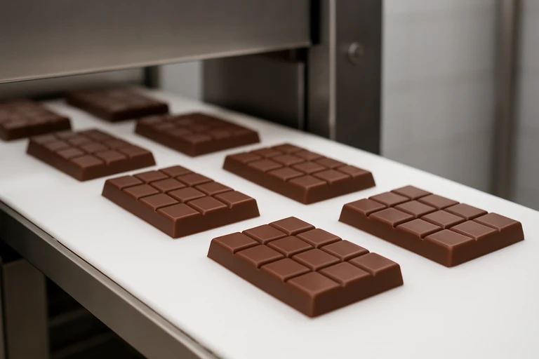 Superficie PU blanca para chocolates