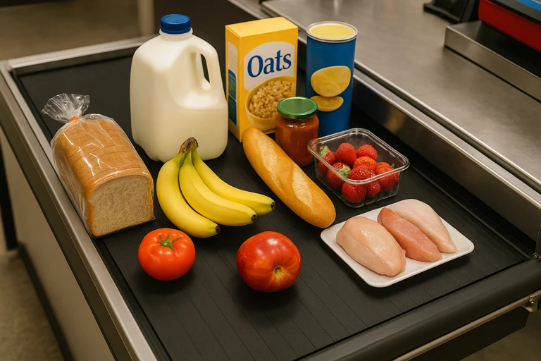 Cinta PVC negra para checkout