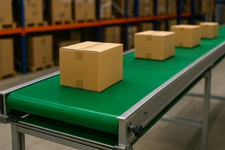 Cinta PVC verde para logística